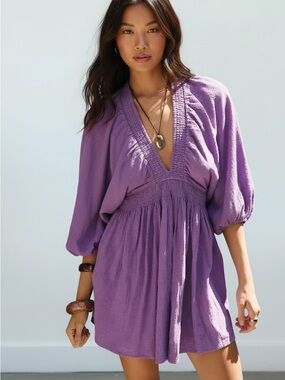 Free People Lavender Purple Mini Dress